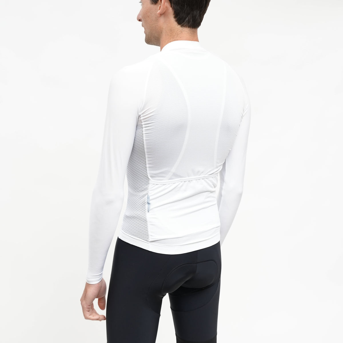 Aero Long Sleeve Jersey White The Black Bibs