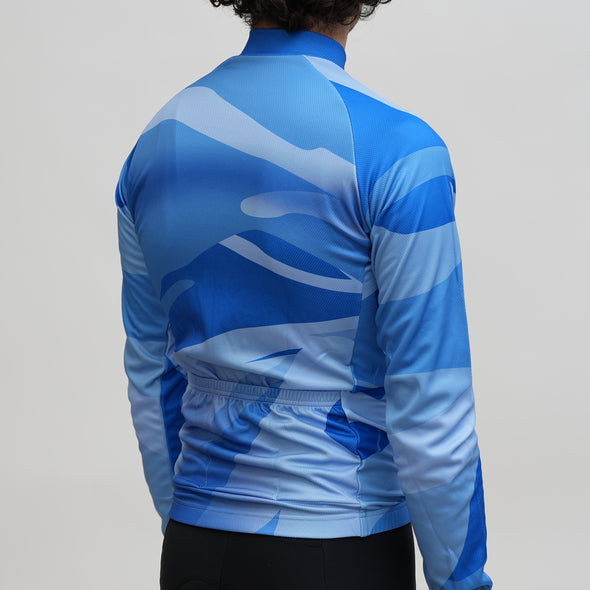 Winter Jersey Blue Pattern