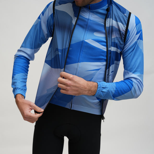 Winter Jersey Blue Pattern