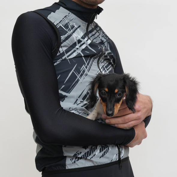 Wind Vest Black/Gray Fall Design
