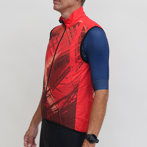 Wind Vest Red Fall Design