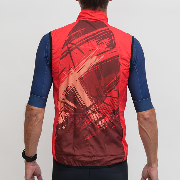 Wind Vest Red Fall Design
