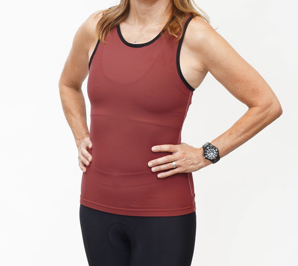 The Burgundy Tri Top for Women