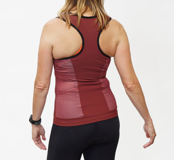 The Burgundy Tri Top for Women