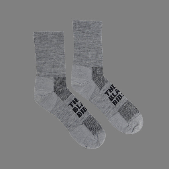 The Black Bibs Socks - Merino Gray