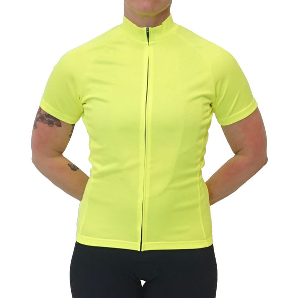 The Women's Ride Fit Jersey - Hi Vis Yellow