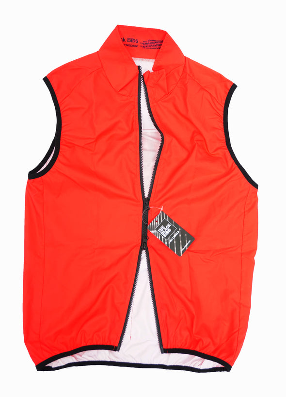 Wind Vest Red - 2 way zipper